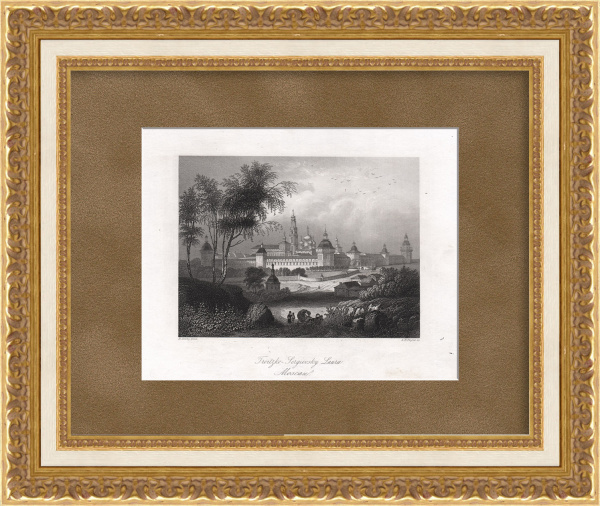 Свято-Троицкая Сергиева лавра, Сергиев Посад. Старинная гравюра Свято-Троицкая Сергиева лавра, Сергиев Посад. Старинная гравюра