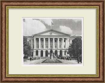 Смольный институт в Санкт-Петербурге. Тиражная иллюстрация в раме