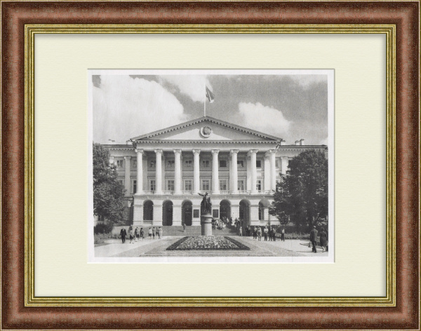 Смольный институт в Санкт-Петербурге. Тиражная иллюстрация в раме