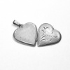 медальон в виде сердца. серебро 800 пробы