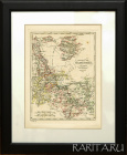 Нижний Рейн, антикварная карта от 1817 г.