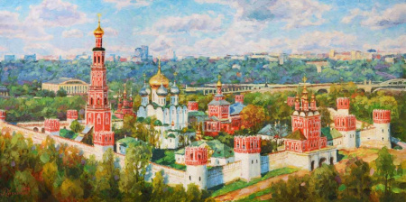 Величие Новодевичьего монастыря. Авторская современная живопись