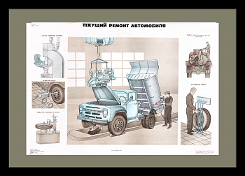 Ремонт автомобиля ЗИЛ-130. Советский плакат