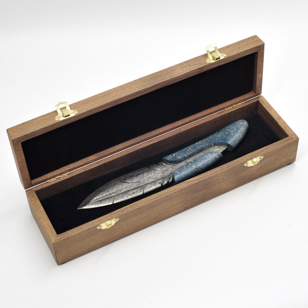 Авторский нож «Перо» в подарочном деревянном коробе Рыбалка, охота авторский нож «перо» в подарочном деревянном коробе