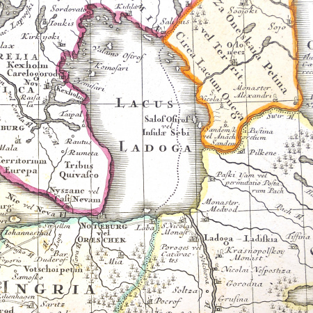 карта империи московитов на 2-х листах, 1-я половина 18 века, большой формат