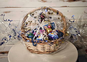 Просто Космос! Набор новогодних игрушек в корзине