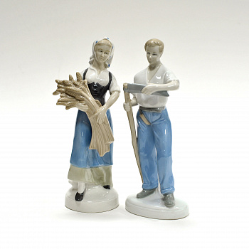Хлеборобы. Сельское хозяйство, винтажный фарфор Хлеборобы. Сельское хозяйство, винтажный фарфор