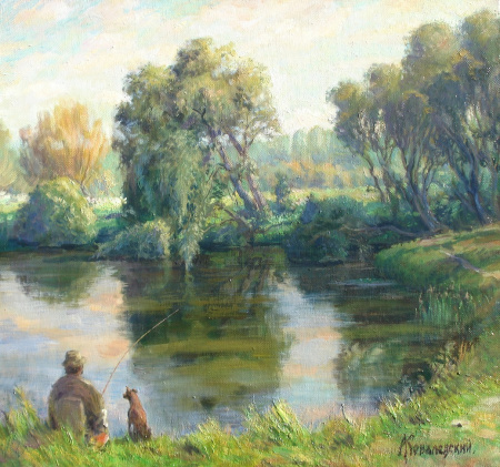 Летний вечер в Измайловском парке.  Авторская, современная живопись