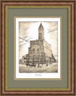Сухарева башня. Литография 1921 года