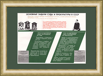 Основные задачи суда и прокуратуры в СССР. Советский, агитационный плакат