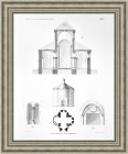 Архитектура Европы: базилика и часовня, гравюра 1856 года