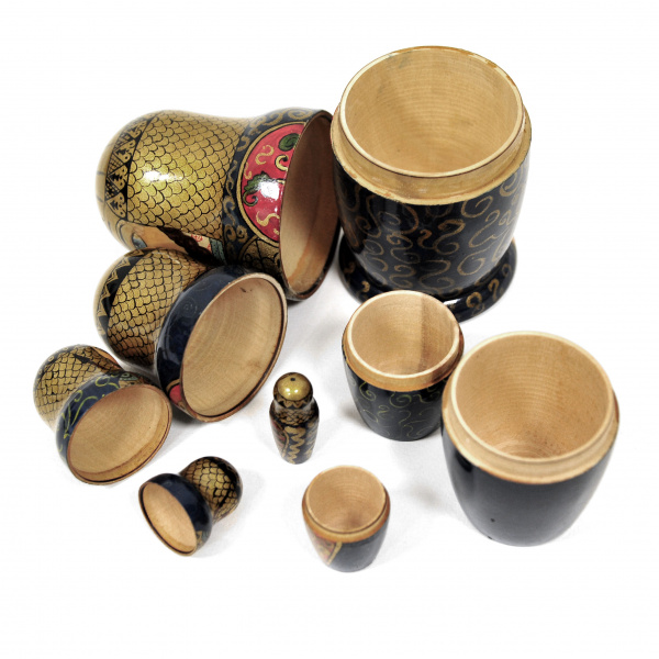 матрешка "богатыри". русское воинство