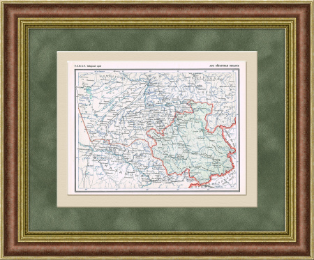 Ойратская Автономная Область (совр. Республика Алтай), старинная карта