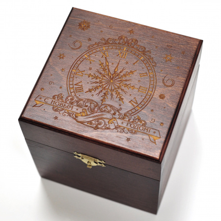 новогодний подарок: шар "зимняя тройка" в эксклюзивном гравированном кейсе