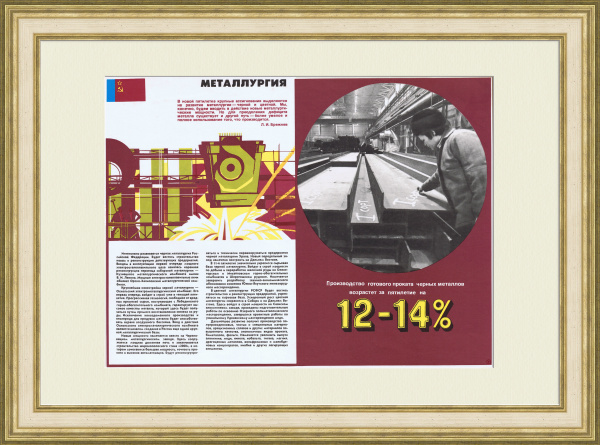 Металлургия. Советский плакат 11 пятилетки