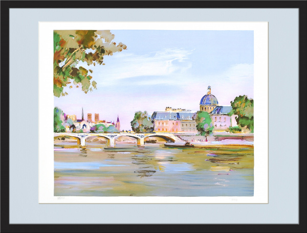 Сорбонна, вид на парижский университет. Авторская литография Андре Торре