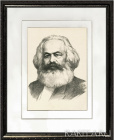 Портрет Карла Маркса, автолитография Н.А. Павлова 1940 г.