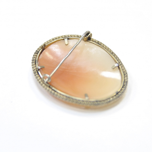 антикварная камея "три грации", в серебряной оправе