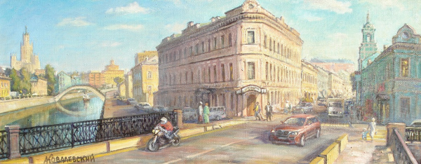 Вид на Пятницкую улицу. Современная живопись Вид на Пятницкую улицу. Современная живопись