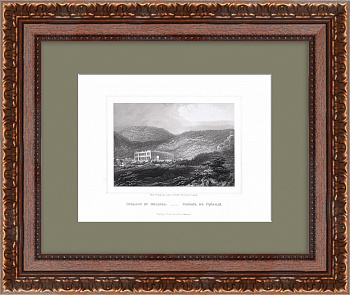 Императорский дворец в Ореанде, Крым. Старинная гравюра Императорский дворец в Ореанде, Крым. Старинная гравюра