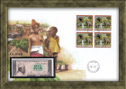 Гвинея: купюра, конверт, марки со спец. гашением. Коллекционный выпуск