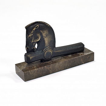 Пресс-папье "Конь". Старинная, кабинетная скульптура из бронзы 1930-х гг.