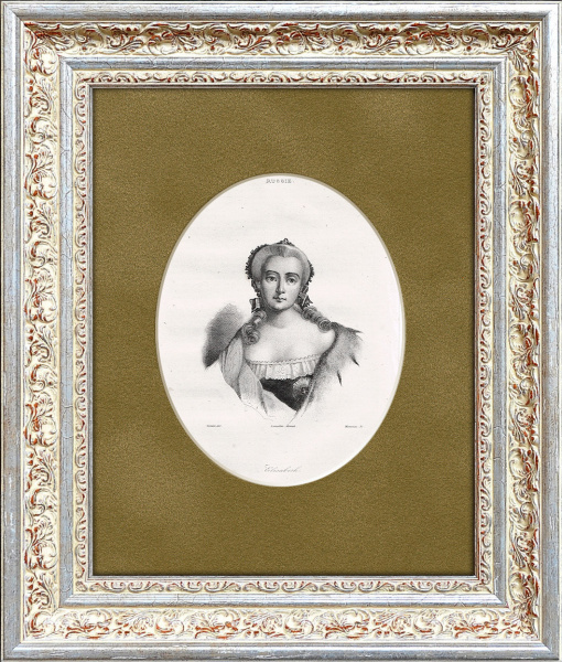 Царица Елизавета Петровна, гравированный портрет, 1838 г.