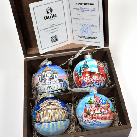 новогодний набор "виды москвы". авторская работа художника