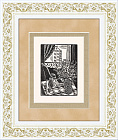 Пионы в вазе, ксилография Жана Лебедева, Франция, 1931 г.