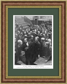 Инцидент в Палате депутатов: Сиветон и Луи Андре. Антикварная литография