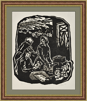 Дорогим и любимым, посылки на фронт. Авторская линогравюра