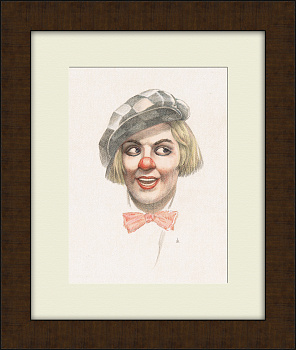 Солнечный клоун Олег Попов. Авторская графика в раме