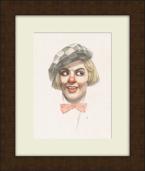 Солнечный клоун Олег Попов. Авторская графика в раме