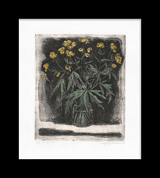 Жарки – «огоньки» Сибири. Редкий, авторский офорт