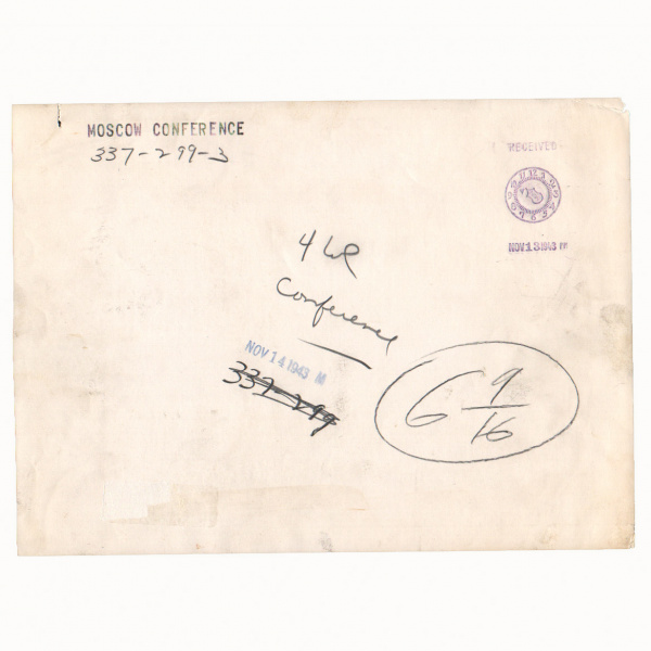 московская конференция 1943 года: ссср, сша, великобритания – антигитлеровская коалиция. старинная фотография