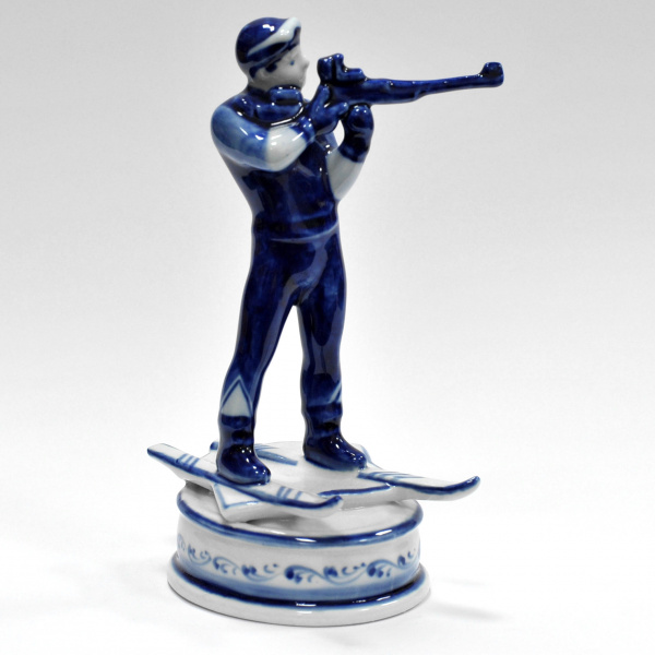 Биатлонист. Фарфоровая статуэтка, Гжель Новые поступления биатлонист. фарфоровая статуэтка, гжель