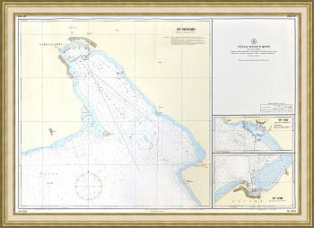 Морской порт Новороссийска. Антикварный схематический план