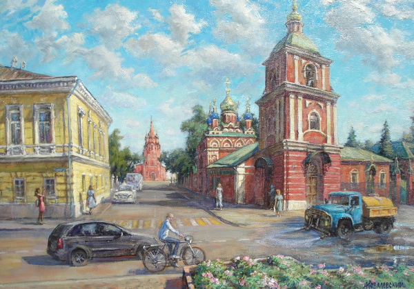Москва. Гончарная улица. Авторская живопись Москва. Гончарная улица. Авторская живопись