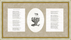 Серебряный век: Панно с виньеткой Анисфельда и стихами в стиле символизм, 1906 г., в раме