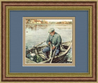 Рыбная ловля осенью. Тиражная иллюстрация