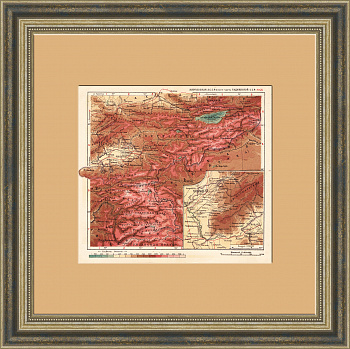 Киргизия и Восточная часть Таджикистана. Карта 1934 года