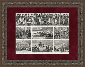 Праздники, забавы и развлечения Европы. Старинная гравюра