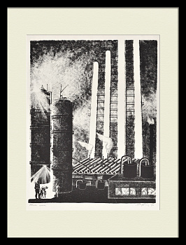 Московский нефтеперерабатывающий завод, Капотня. Старинная автолитография