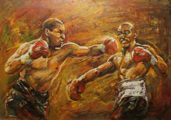 Тайсон и Холифилд. авторская живопись