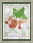 Площадь казенных лесов в губерниях Европейской России относительно численности населения. Старинная карта