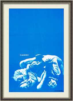 Самбо, большой советский плакат в раме Самбо, большой советский плакат в раме