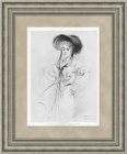 Портрет княжны Урусовой, антикварная гравюра Жана Патрико, 1907 г.