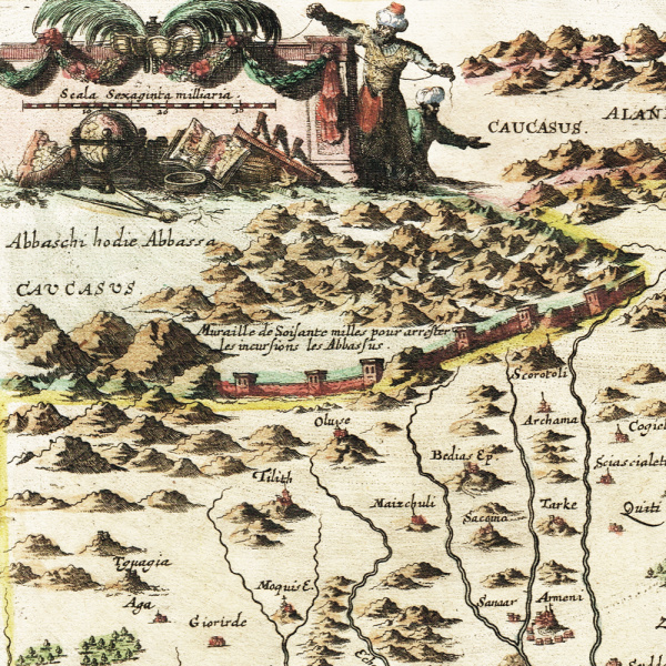 Грузия, 1681 год, антикварная гравированная карта. Коллекционный уровень Экология, ветеринария грузия, 1681 год, антикварная гравированная карта. коллекционный уровень