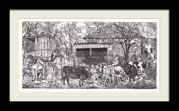 Станичники Краснодарского края. Авторская редкая гравюра Станичники Краснодарского края. Авторская редкая гравюра