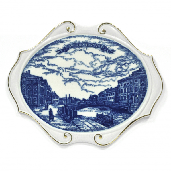 Санкт-Петербург. Винтажное фарфоровое панно